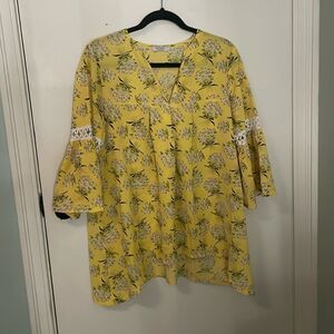 Soree Floral Yellow Women's Tunic